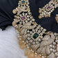 Victorian Mehndi Finish AD Polki Neckline Necklace