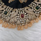 Victorian Mehndi Finish AD Polki Neckline Necklace