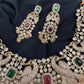 Victorian Mehndi Finish AD Polki Neckline Necklace