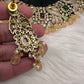 Victorian Mehndi Finish AD Polki Neckline Necklace