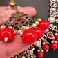Victorian Moissanite Polki Coral Necklace
