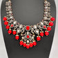 Victorian Moissanite Polki Coral Necklace