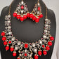 Victorian Moissanite Polki Coral Necklace