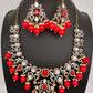 Victorian Moissanite Polki Coral Necklace