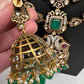 Kundan CZ Multi Layer Mehendi Polish Long Necklace