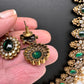 Victorian Mehendi Polish Long Guttapusallu Green Necklace