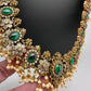 Victorian Mehendi Polish Long Guttapusallu Green Necklace
