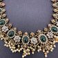 Victorian Mehendi Polish Long Guttapusallu Green Necklace
