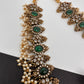 Victorian Mehendi Polish Long Guttapusallu Green Necklace