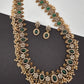 Victorian Mehendi Polish Long Guttapusallu Green Necklace